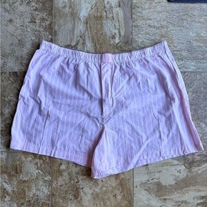 NWT Victoria's Secret Pink/White Stripe Pajama Shorts Sz XXL